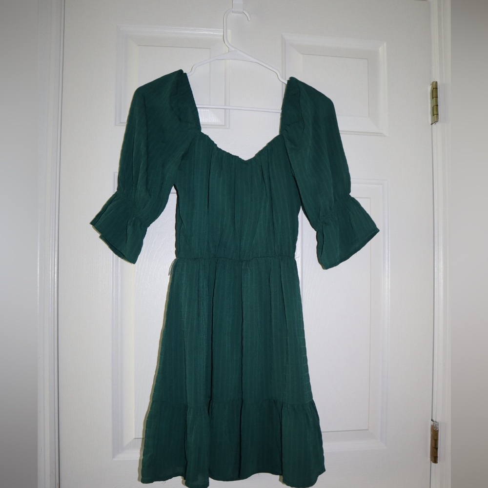 Emerald Green Mini Dress
